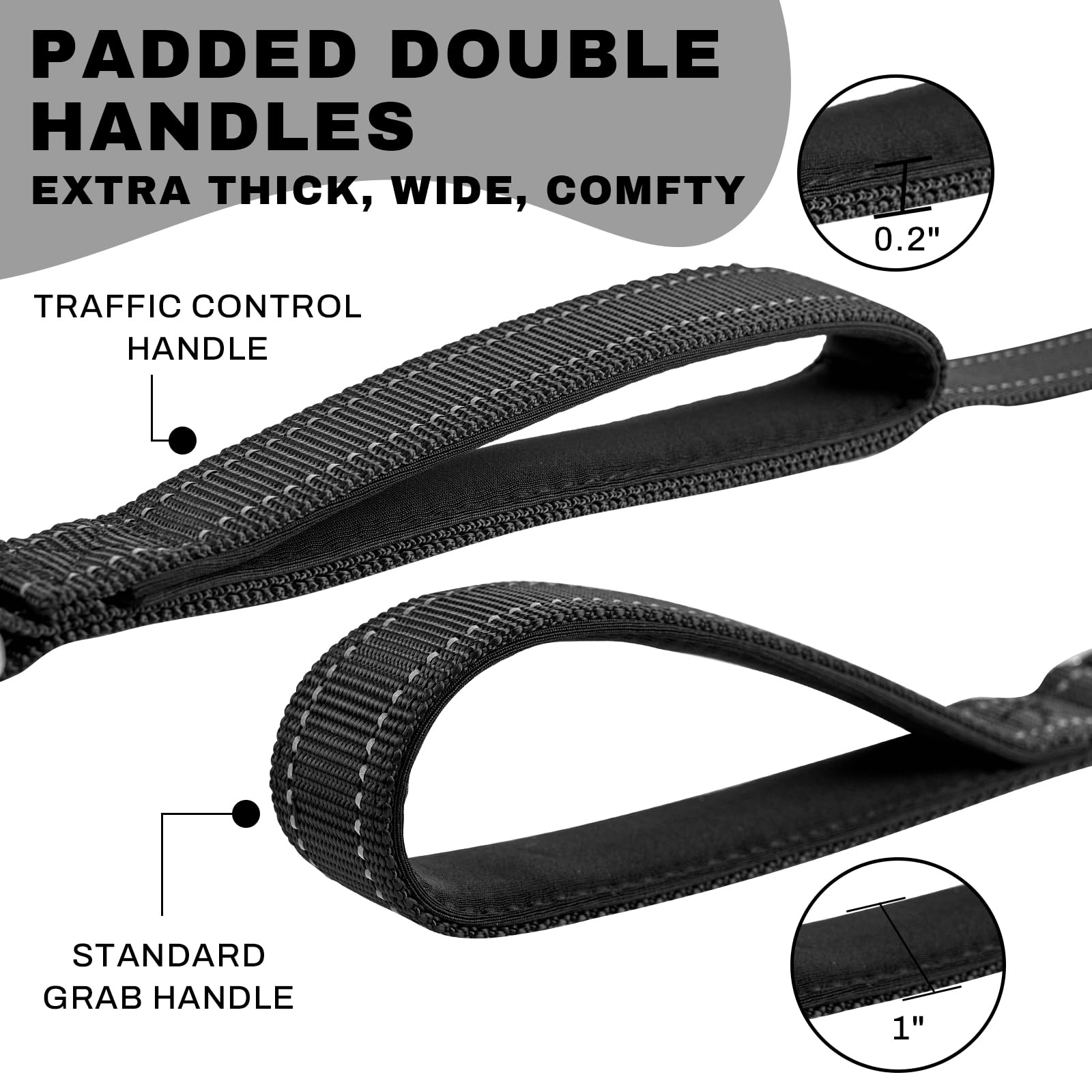 Arblina Slip Leads 360-swivel illustrates anti-tangle design for smooth leash movement.