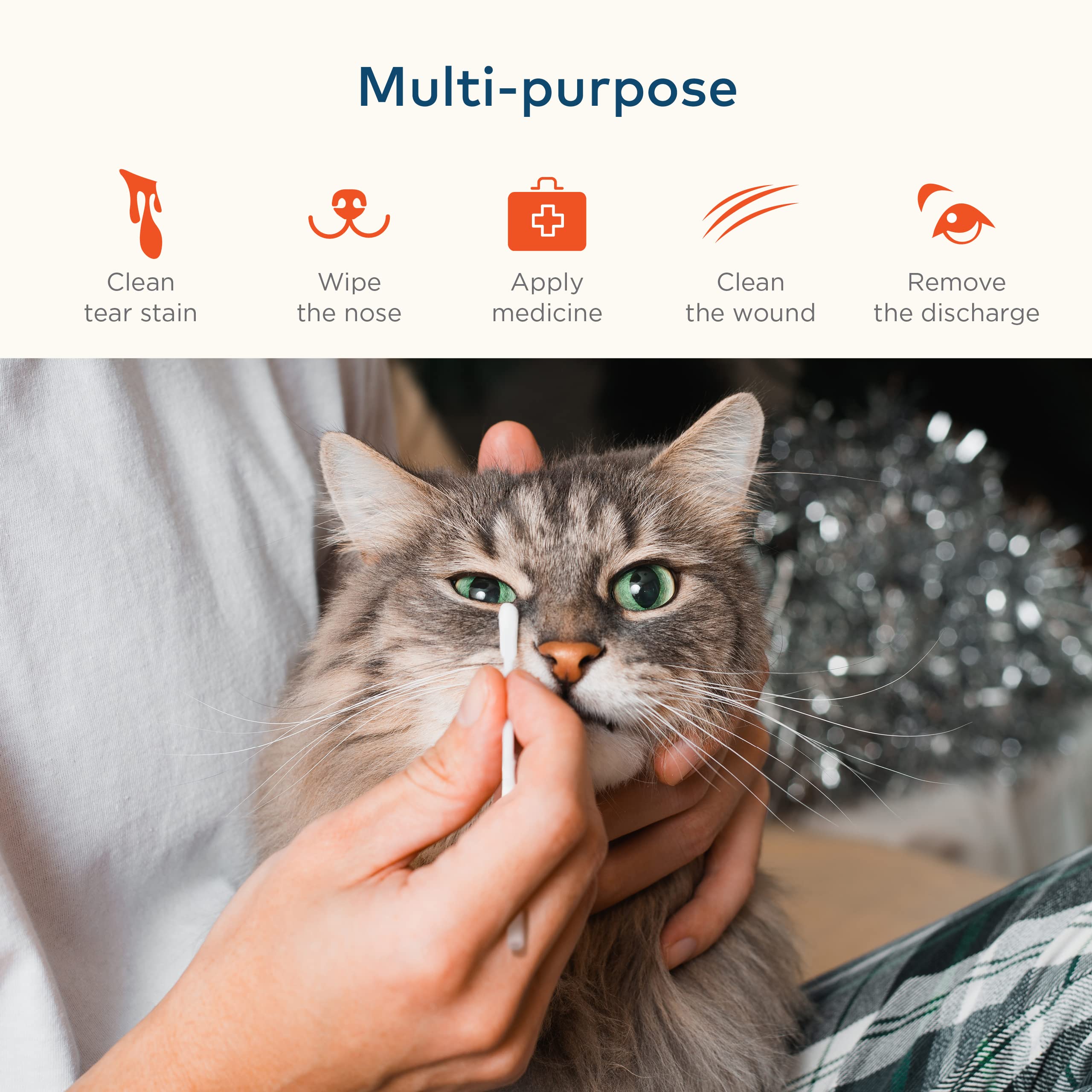 ARCA PET multi-use cleaning swabs suitable for lenses and devices.