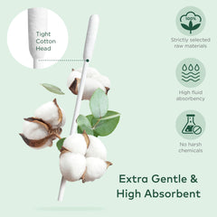 ARCA PET soft absorbent cotton heads for gentle medicine application.