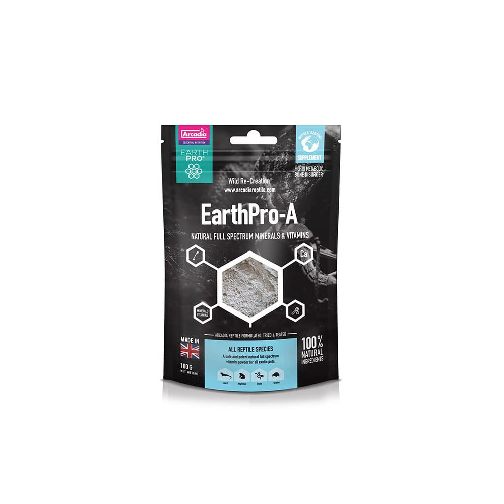 Arcadia EarthPro-A bottle with scoop illustrating easy feeding support for pets