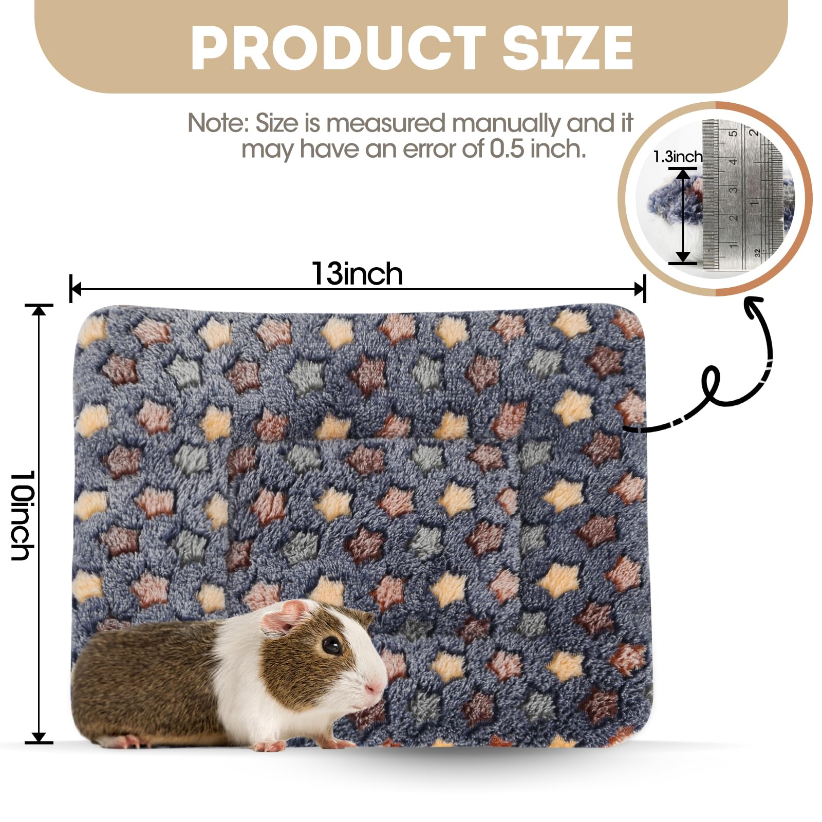 ARCTIC EAGLE Guinea Pig Bed 2 Pack soft fleece closeup highlights plush warmth.