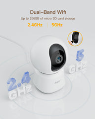 ARENTI baby room monitoring highlights infant safety with clear video feed.