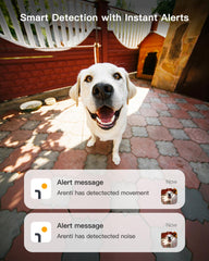 ARENTI privacy mode turns off streaming for private moments.