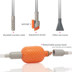 AREPK cleaning head brush-and-sponge enables thorough debris scrubbing along tank walls.