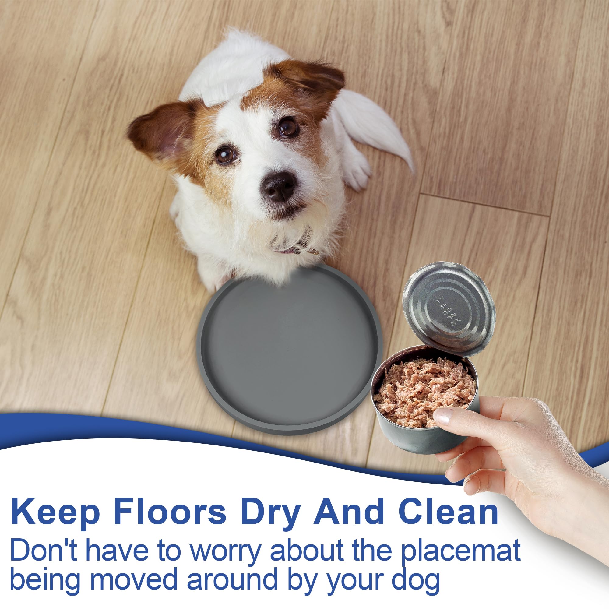 Arespark Pet Silicone Food Mat anti-slip bottom helps bowls stay put while pets eat