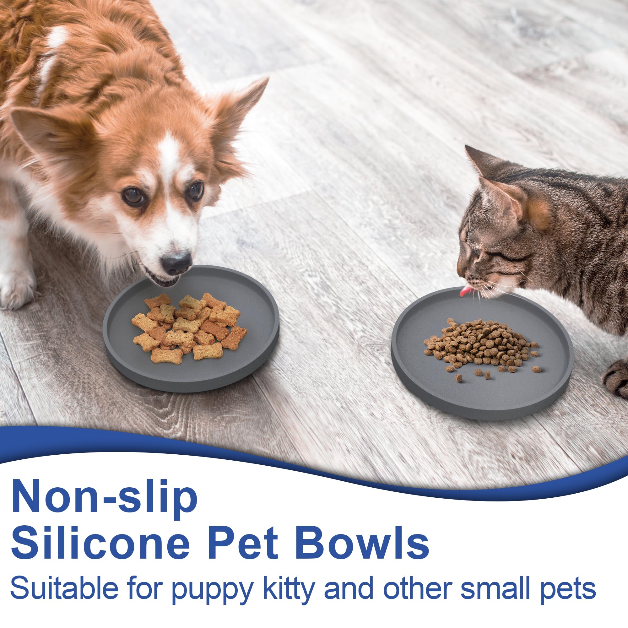 Arespark Pet Silicone Food Mat raised edge contains crumbs and spills during meals