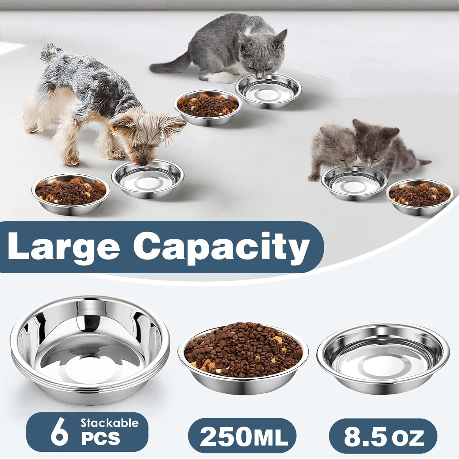 Arespark whisker-friendly design bowls reduce whisker contact during meals.