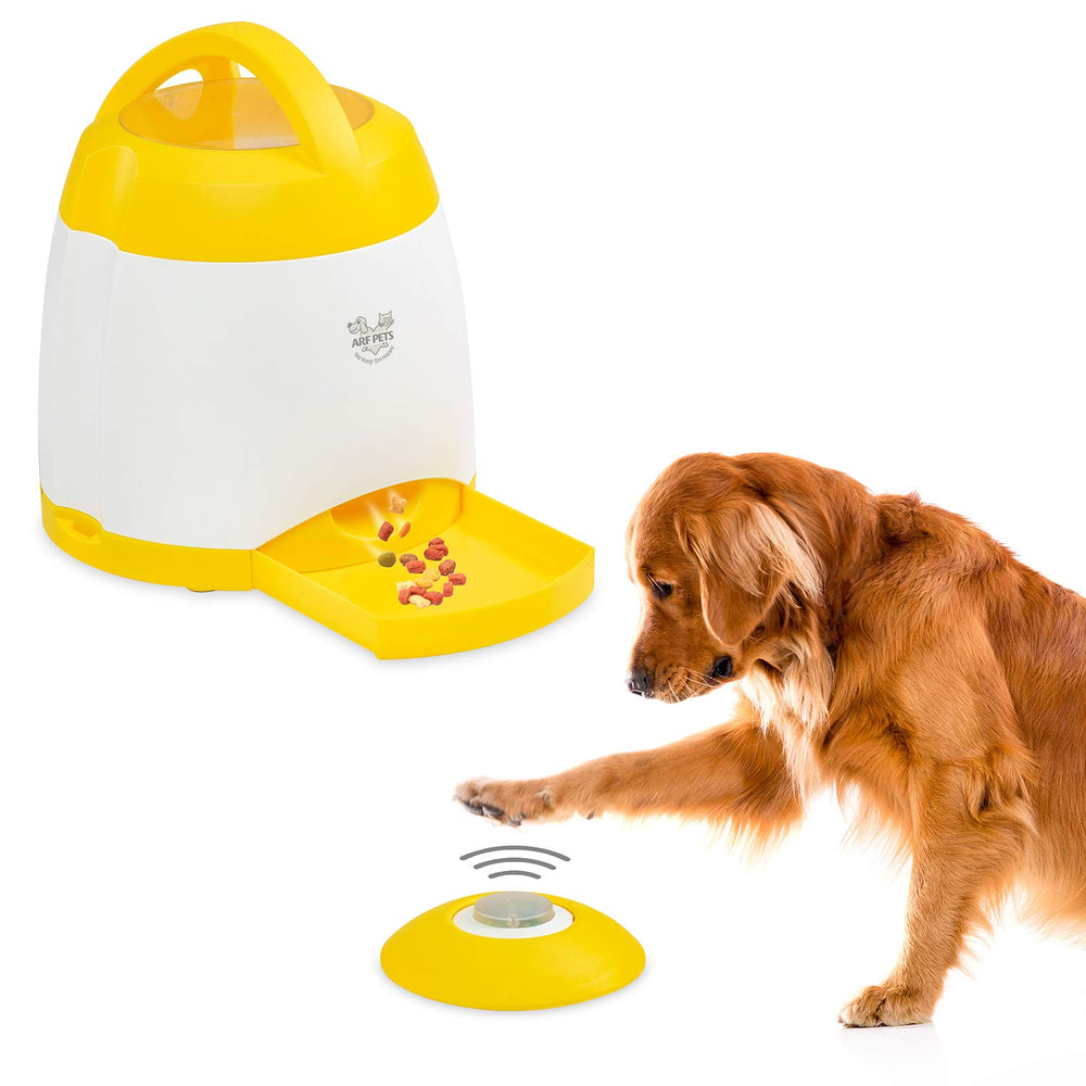 Arf Pets filled-treat chute ready for interactive sessions.
