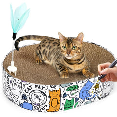 ARGOPET oval scratcher in a cozy corner as lounge and play surface