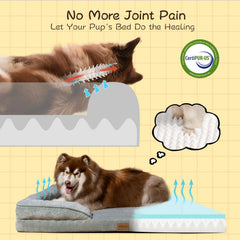 ARHAT orthopedic dog bed side view showing depth and plush interior for joint-supporting rest