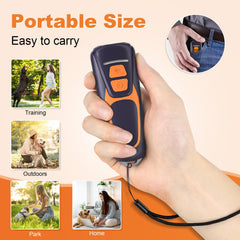 Arien dog bark deterrent 50ft range demonstrates distance control.
