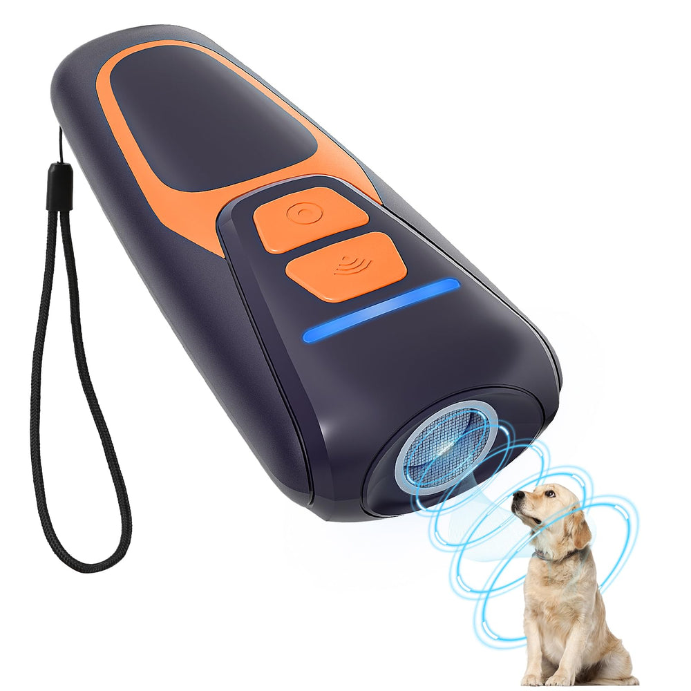 Arien dog bark deterrent front view shows compact, portable design for indoors or outdoors.