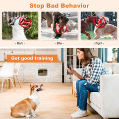 Arien dog bark deterrent side panel highlights lightweight body for travel.