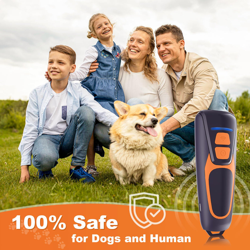 Arien dog bark deterrent with wrist strap enables hands-free training.