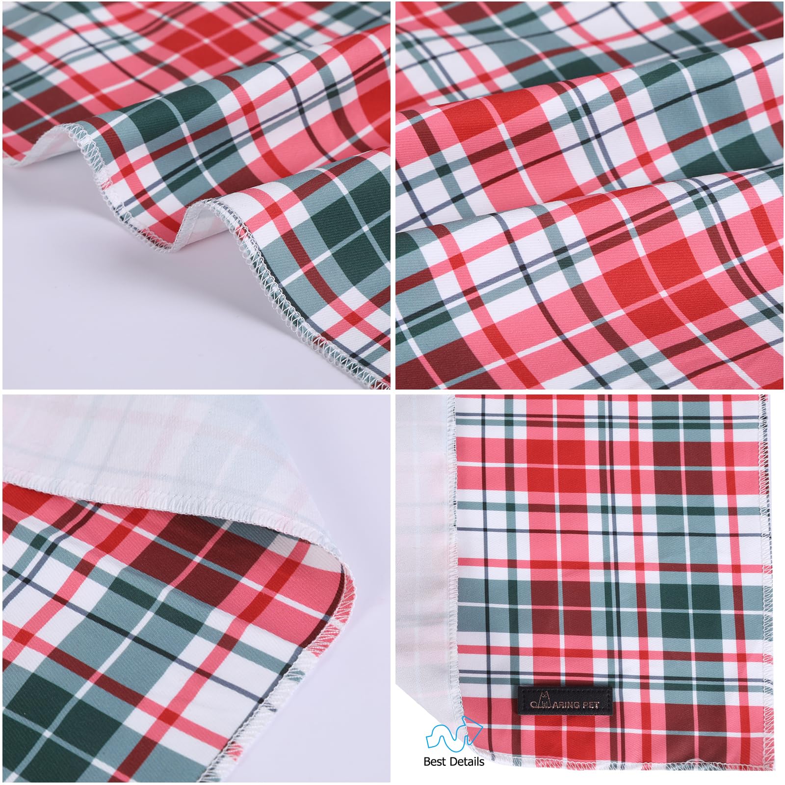 Aring Pet Christmas bandana size L on a dog for comfortable fit