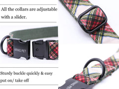 ARING PET Christmas collar bowtie closeup highlighting cotton skin-friendly comfort.
