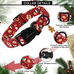 ARING PET Christmas dog collar gingerbread design for cheerful looks