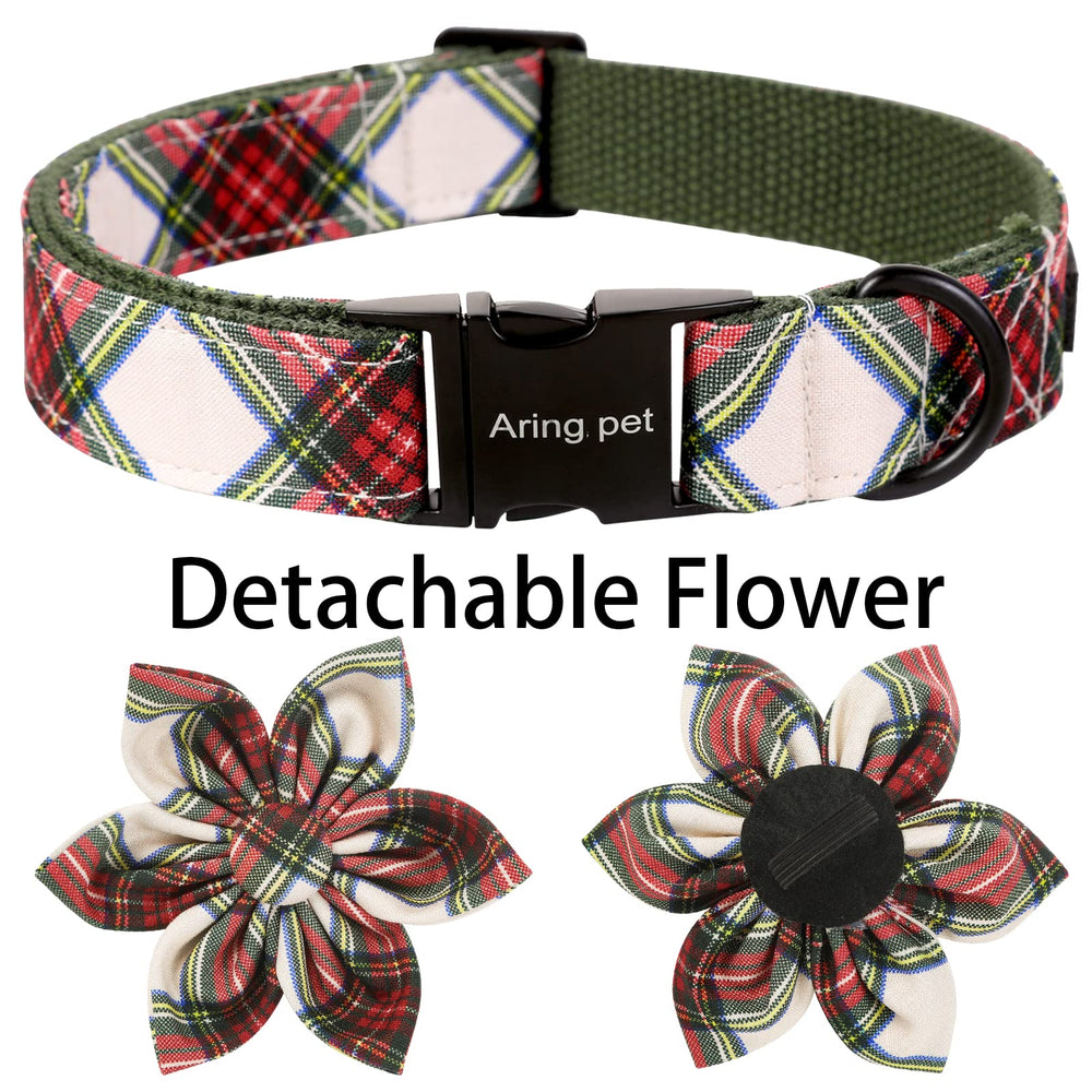 Aring pet Christmas dog collar metal buckle demonstrates sturdy hardware for daily wear.