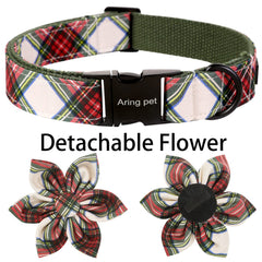 Aring pet Christmas dog collar metal buckle demonstrates sturdy hardware for daily wear.