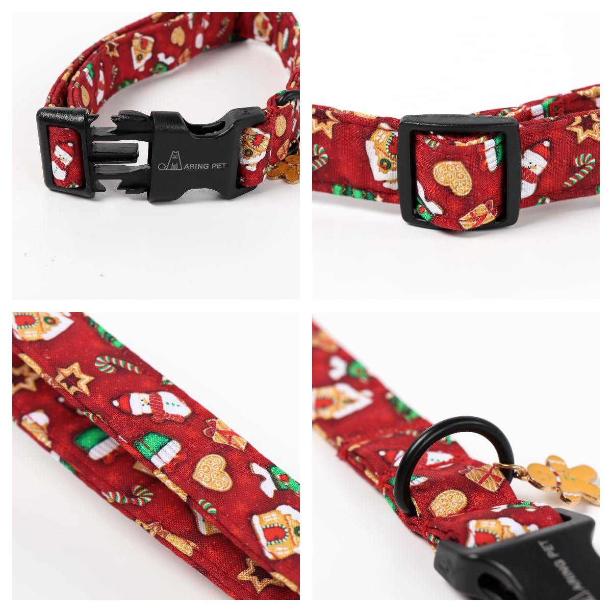 ARING PET Christmas dog collar quick release buckle for easy on and off