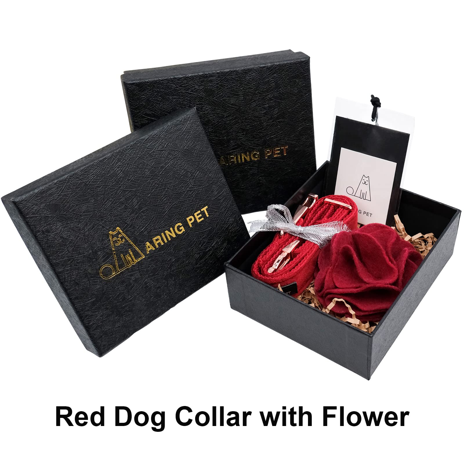 Aring Pet collar features D-ring for easy tagging and leash.
