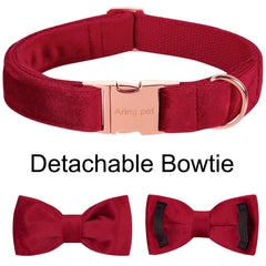 Aring Pet Velvet Dog Collar with Bow packaging—gift-ready box for special occasions