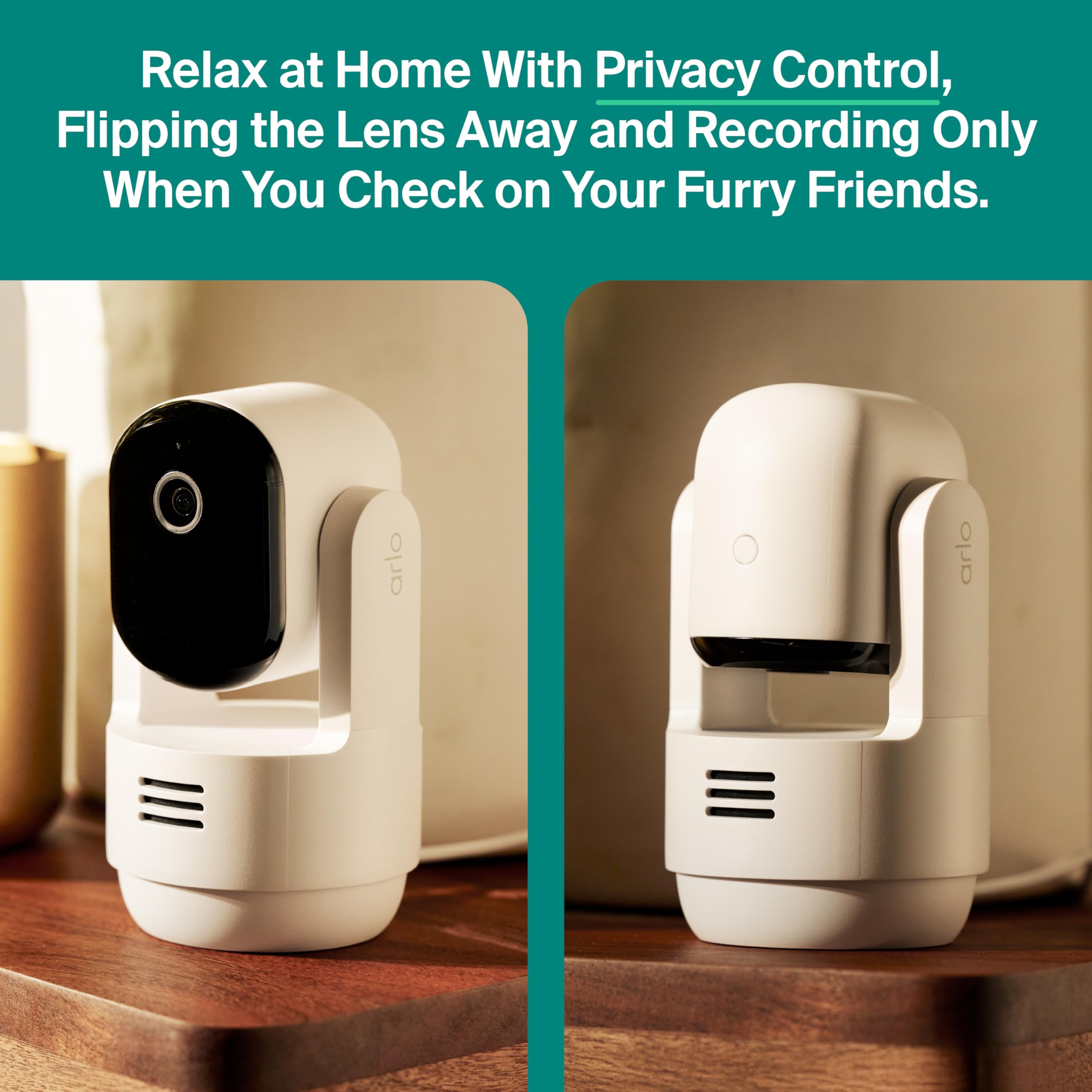 Arlo Essential dual-band Wi-Fi ensures stronger connections for reliable streaming.