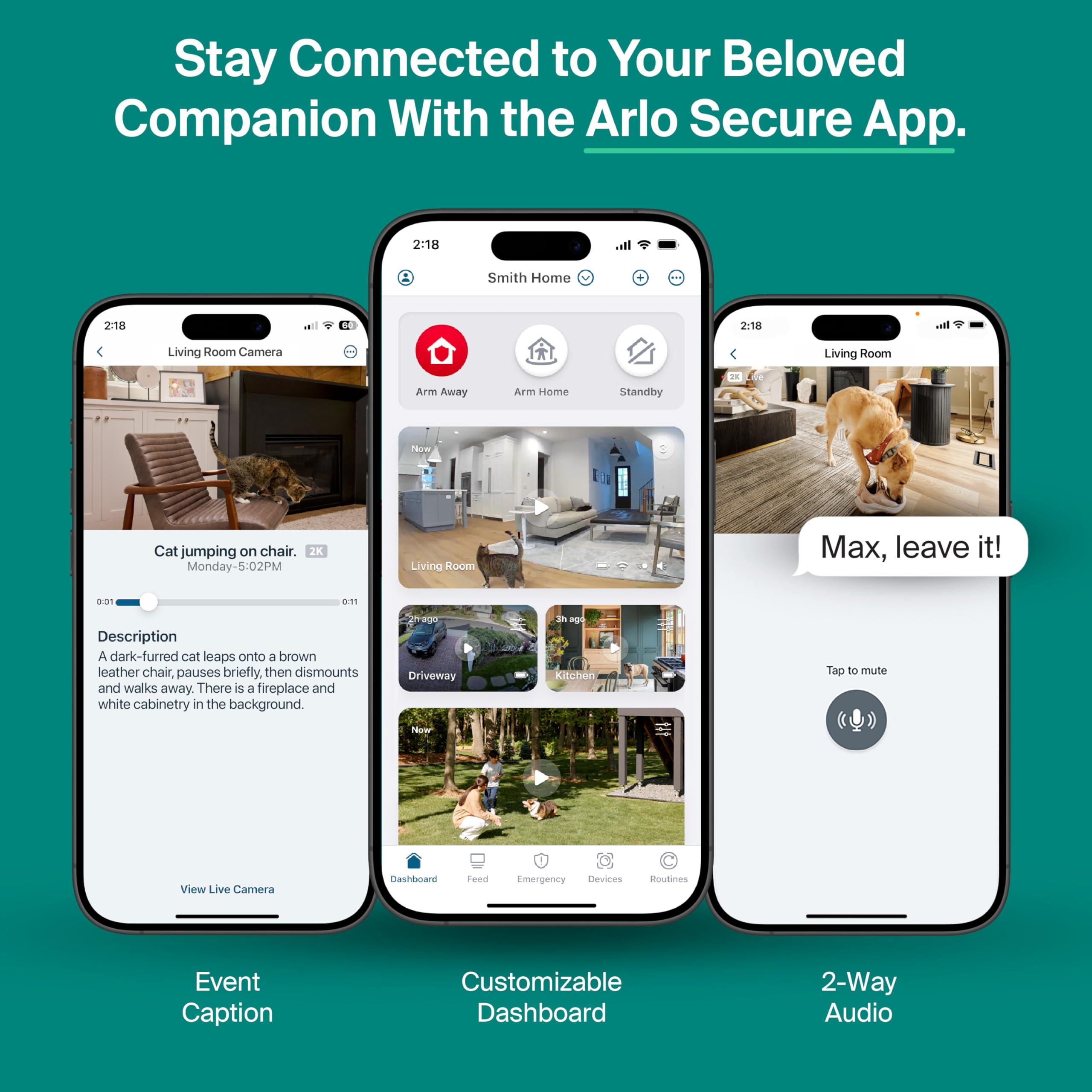 Arlo Essential integrated siren deters activity with audible alerts.