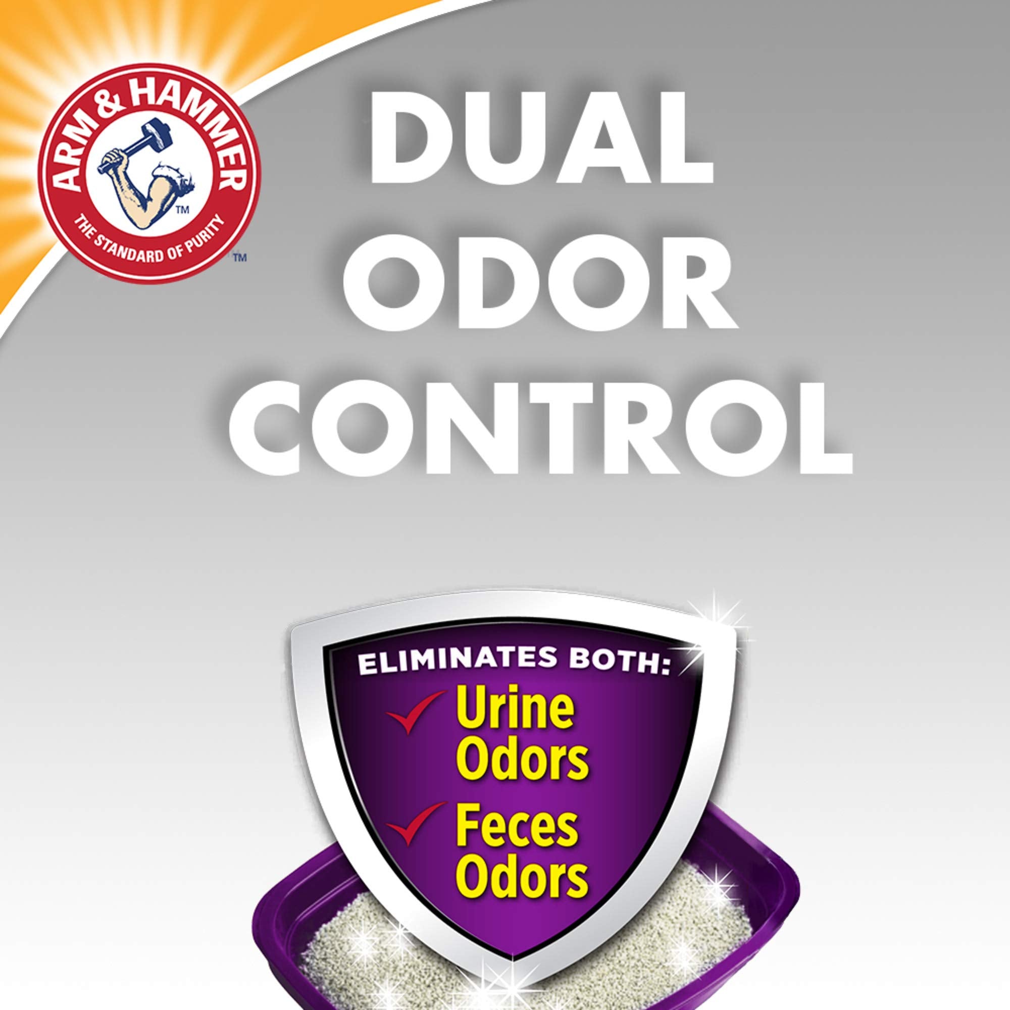 Arm & Hammer Double Duty Litter multi-cat strength badge indicates suitability for several cats.