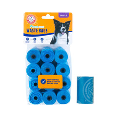 Arm & Hammer durable waste bags blue roll for odor-controlled on-the-go cleanup