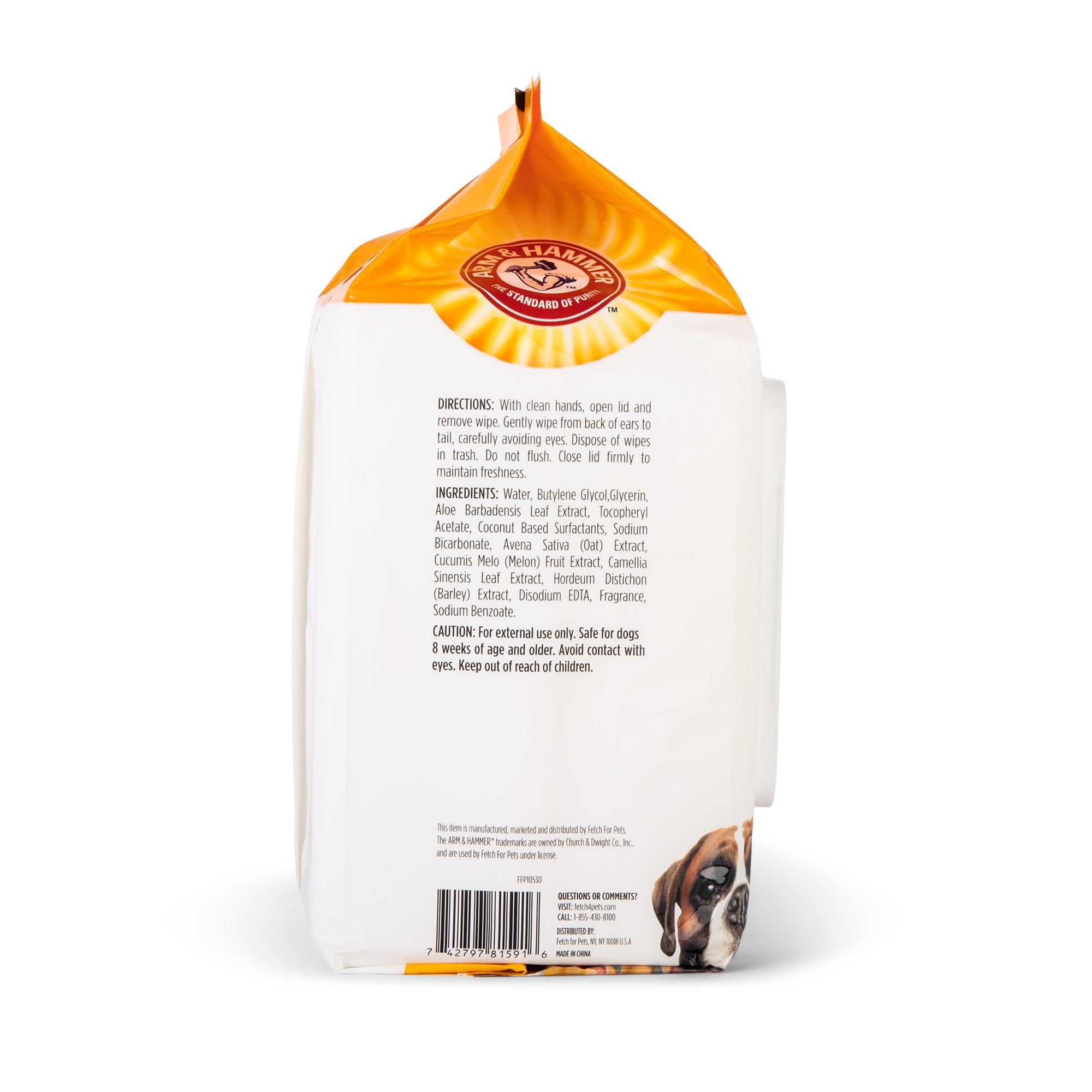 Arm & Hammer for Pets Mango fragrance label showing long-lasting freshness