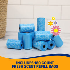 Arm & Hammer heavy-duty poop bags showing easy-tear seams