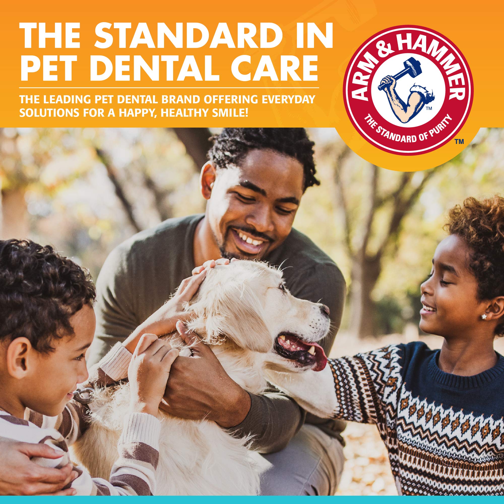 Arm & Hammer dog oral care spray promotes a brighter smile.
