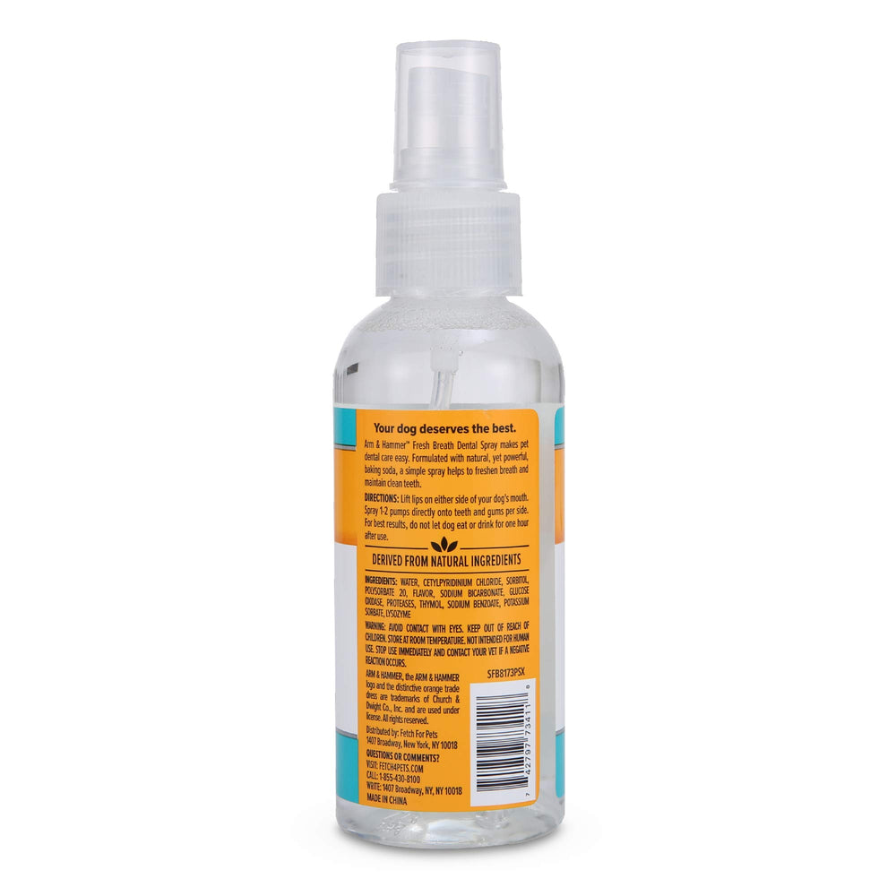 Arm & Hammer packaging for dog dental spray.