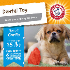 Arm & Hammer baking-soda-infused rubber close-up suggests fresh breath and clean teeth after chews.