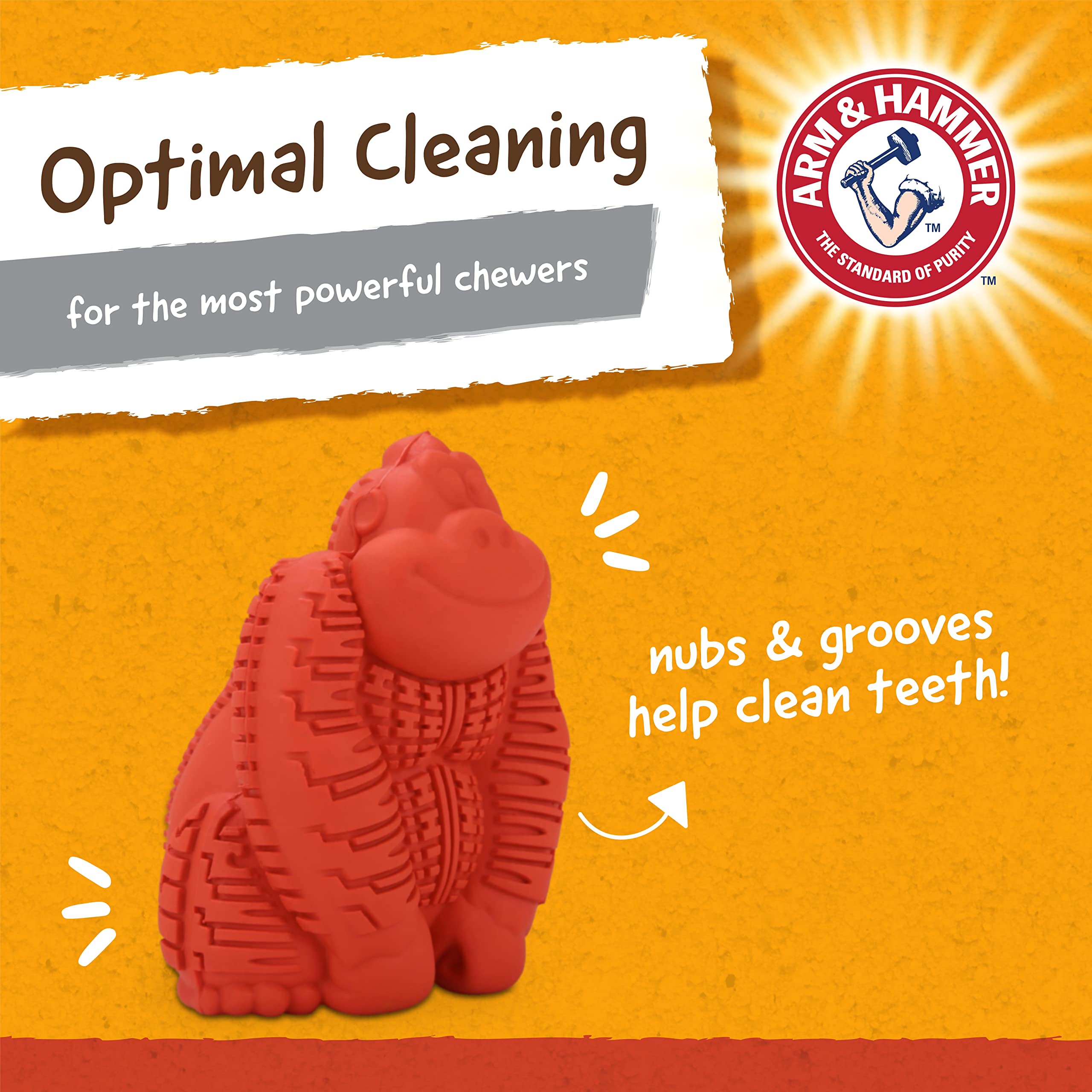 Arm & Hammer mini dog playing with dental chew demonstrates interactive play for small breeds.