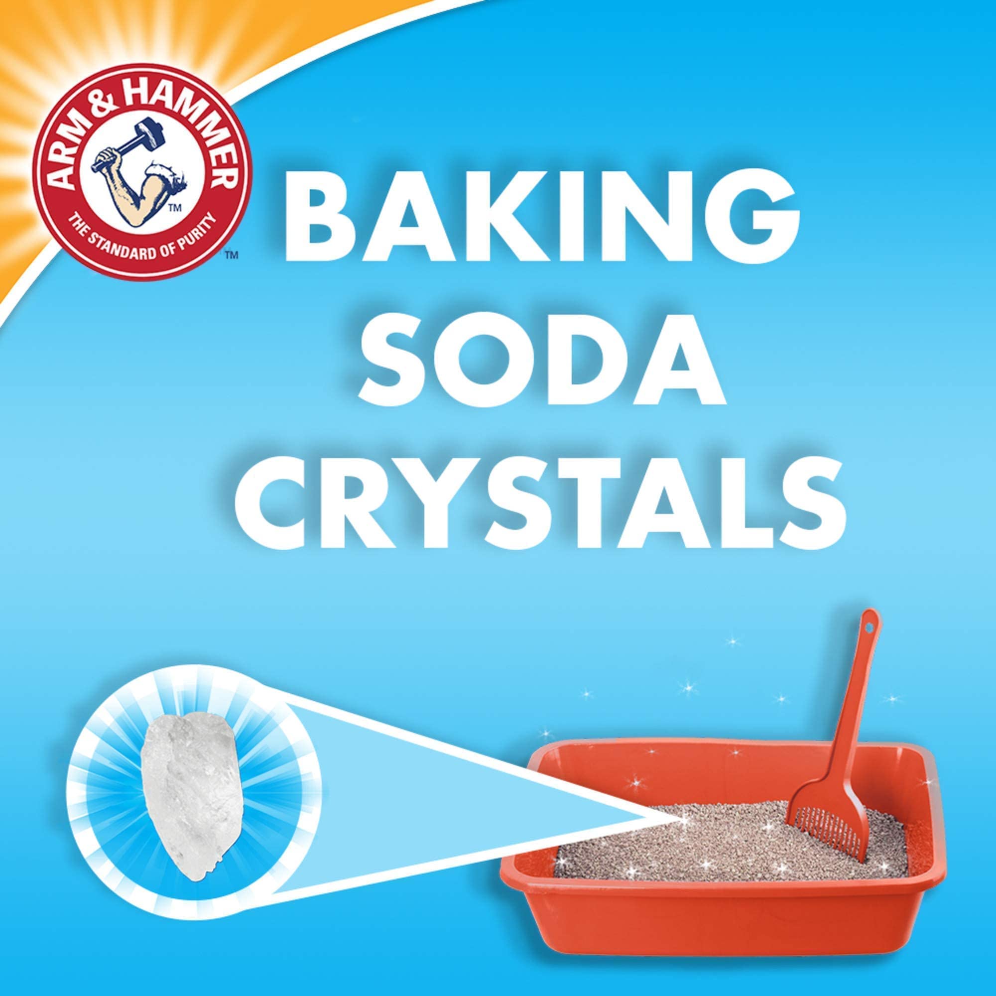 Arm & Hammer Super Scoop litter-box usage demonstrates easy care routine