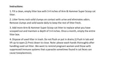 Arm & Hammer Super Scoop litter 99% dust-free texture reduces tracking