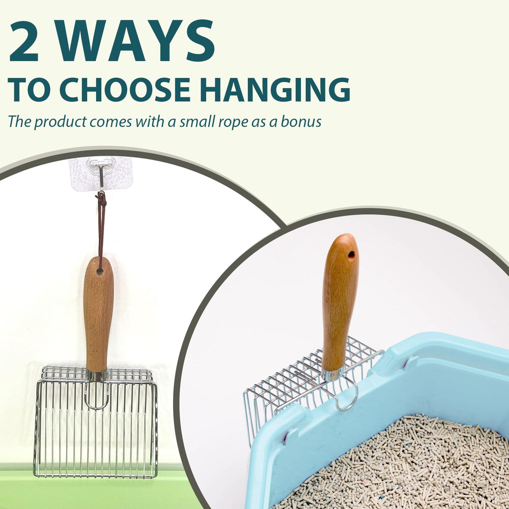 ARMLULU cat litter scoop hook storage keeps scoop handy