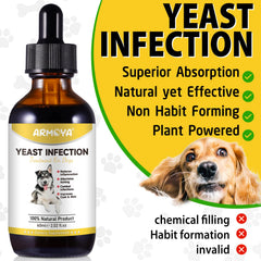 ARMOYA yeast treatment for dogs dosing – simple liquid addition to food or treats