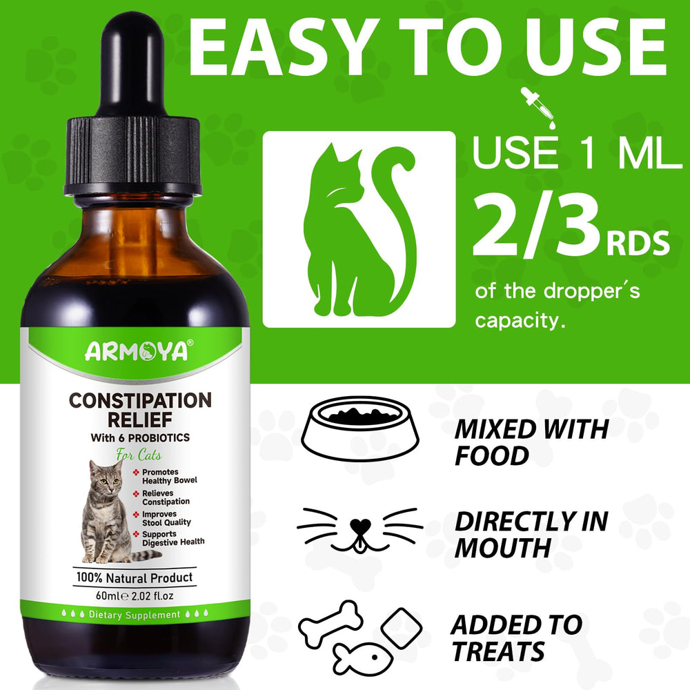 ARMOYA tincture dropper in action providing quick, gentle relief for cats.