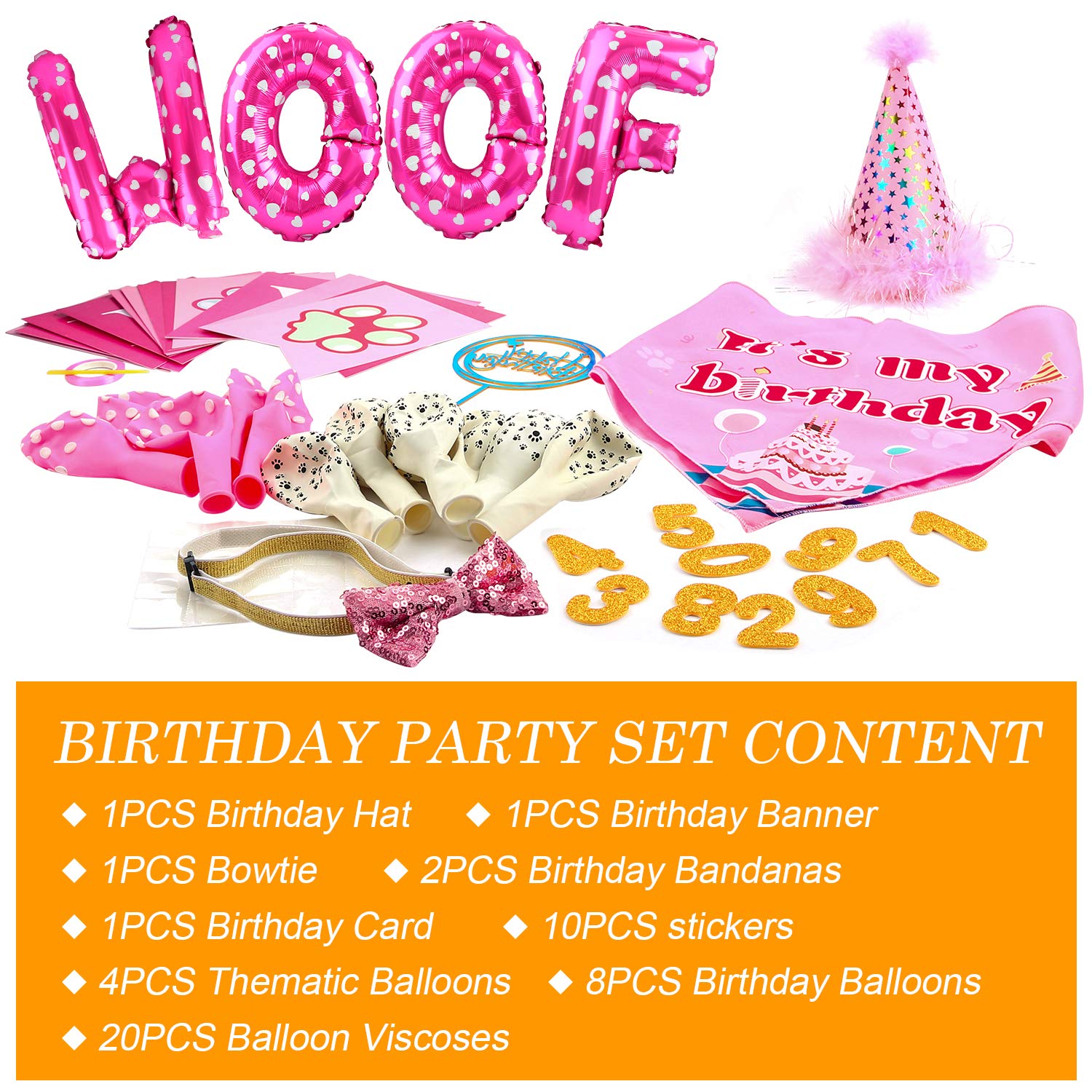 AROIC birthday banner adds festive flair to any dog party setup