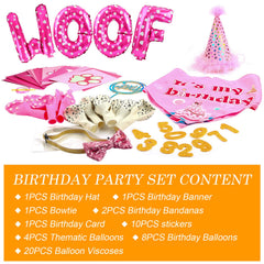 AROIC birthday banner adds festive flair to any dog party setup