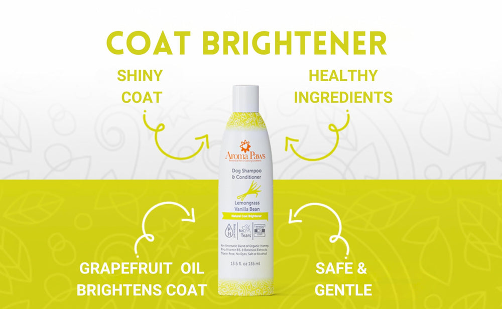 Aroma Paws lather shows conditioner-rich cleanse for coat.