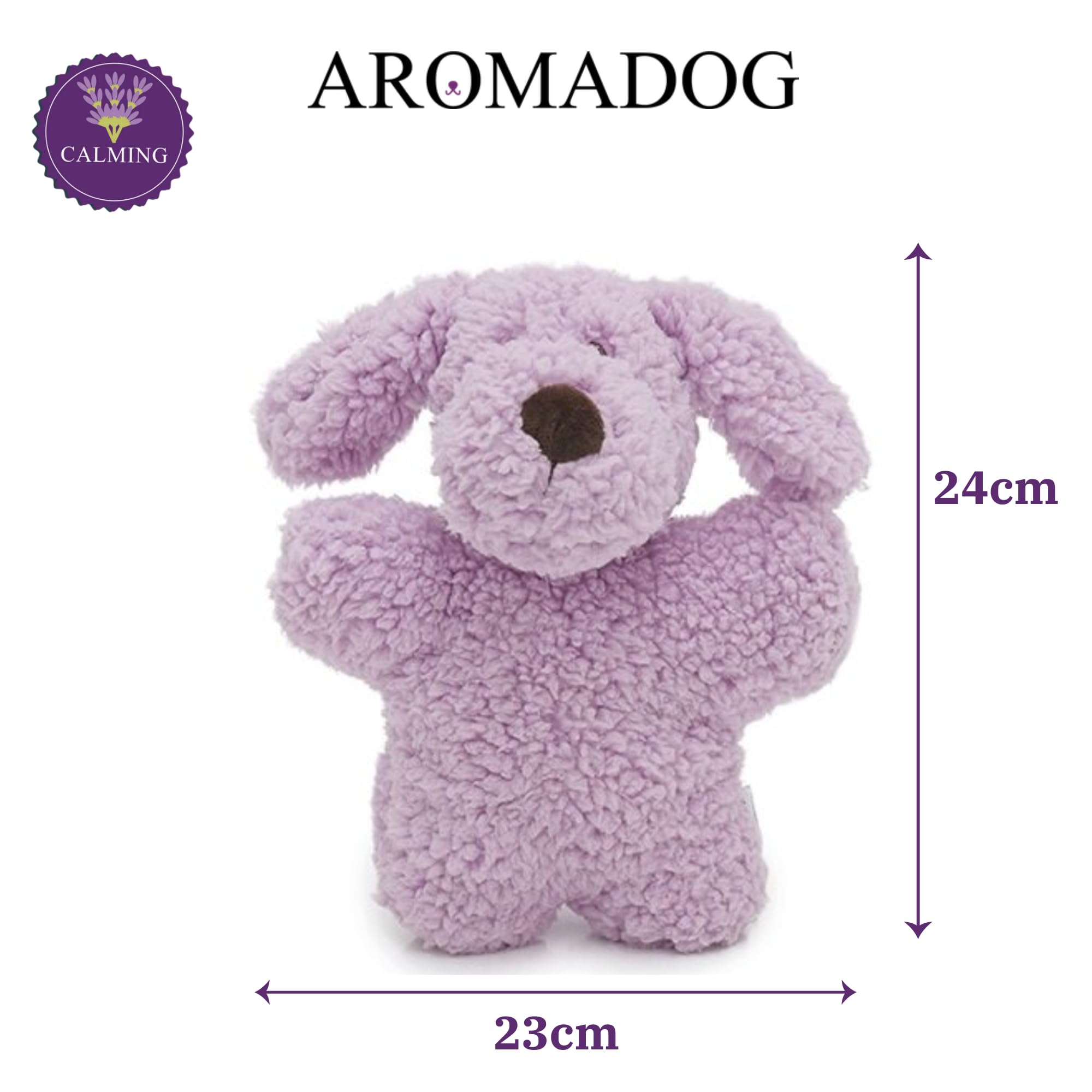 Aromadog lavender aroma-scent image communicates multi-sensory stimulation during playtime.