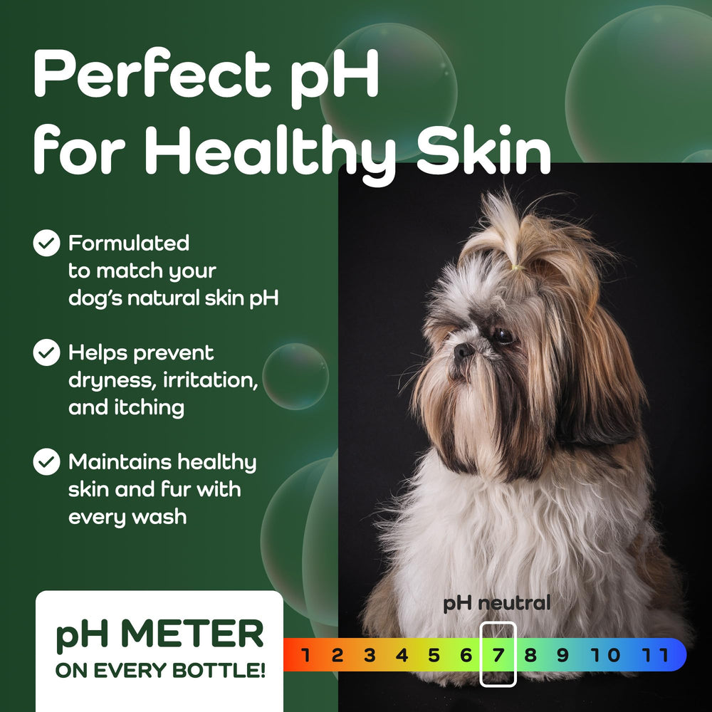 AROMAPET Sensitive Care lather closeup highlights detangling and softening action.