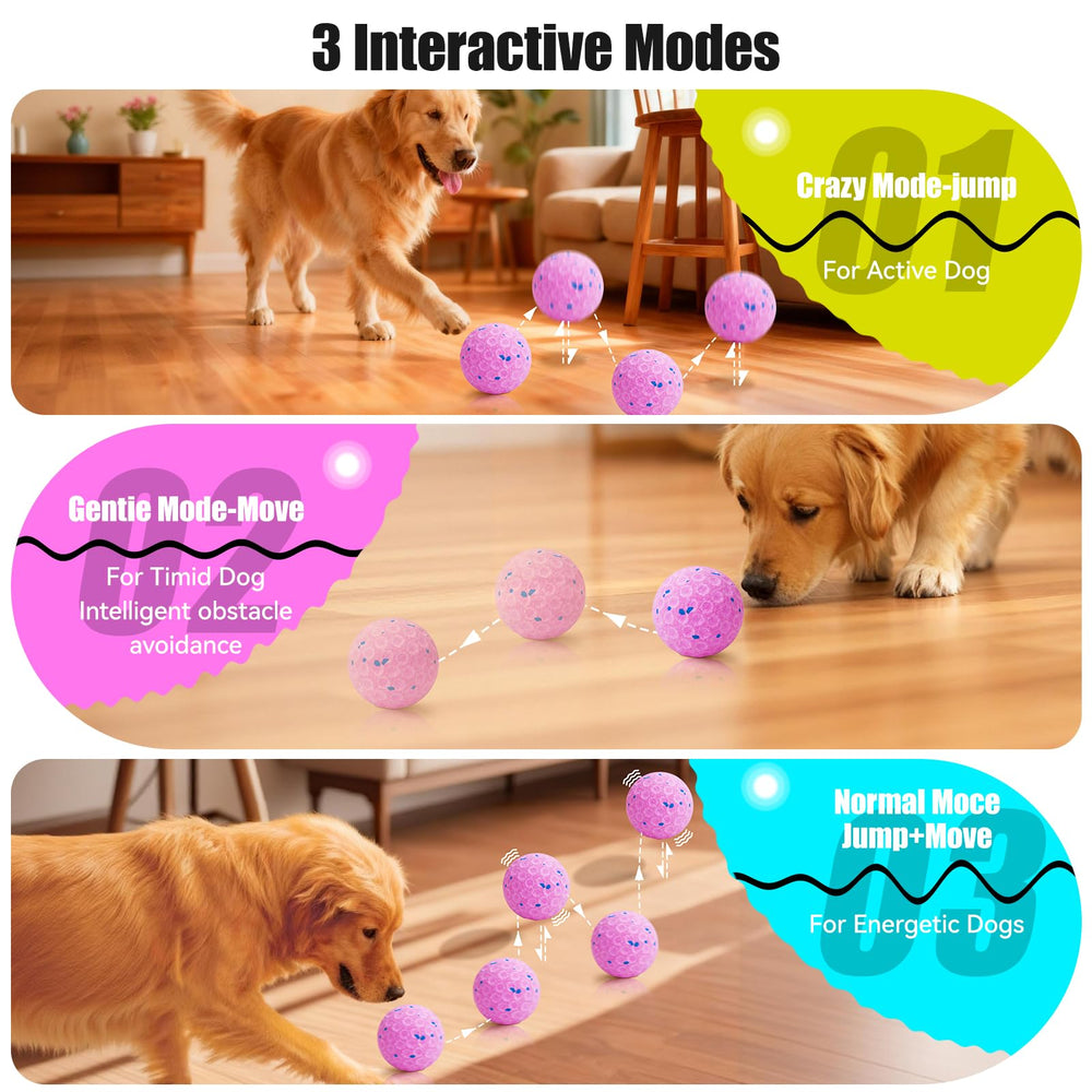 AronYada smart interactive dog ball cyan-normal-mode displays balanced movement for versatile sessions.
