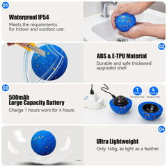 AronYada USB-C fast-charging dog ball for quick recharge.