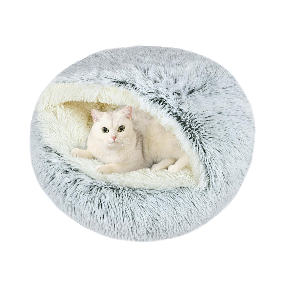 Arquiel calming cat bed hooded shell offers secure sleep space