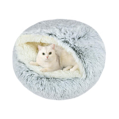 Arquiel calming cat bed hooded shell offers secure sleep space